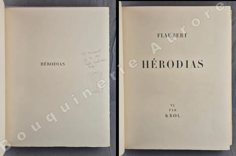 Hérodias vu par Krol. . [KROL (Abram)] - FLAUBERT (Gustave).