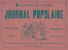 5 centimes le numéro  Journal Populaire  Publie les meilleurs romans de Paul de Kock  Voyages de Garneray, aventures et combats  Mémorial de ...