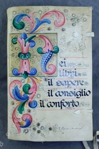 Magnifique couvre-livre / Liseuse de la fin 19e ou du début du 20e siècle. Travail très certainement italien.