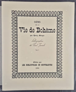 Scènes de la Vie de Bohème. Lithographies de Paul Jarach.