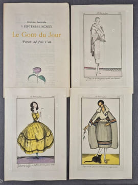 Le Goût du Jour. Première année. N°1 à 11 (Juin à novembre 1920) + Numéro spécimen. . Lune des plus belles revues de mode Art déco - Le Goût du Jour.