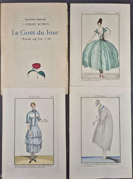 Le Goût du Jour. Première année. N°1 à 11 (Juin à novembre 1920) + Numéro spécimen. . Lune des plus belles revues de mode Art déco - Le Goût du Jour.