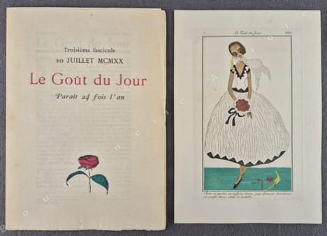 Le Goût du Jour. Première année. N°1 à 11 (Juin à novembre 1920) + Numéro spécimen. . Lune des plus belles revues de mode Art déco - Le Goût du Jour.