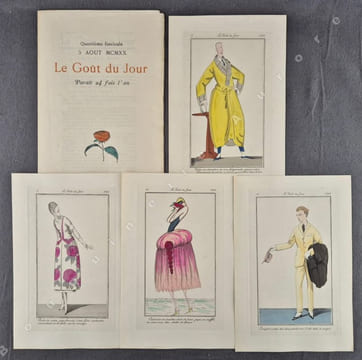 Le Goût du Jour. Première année. N°1 à 11 (Juin à novembre 1920) + Numéro spécimen. . Lune des plus belles revues de mode Art déco - Le Goût du Jour.