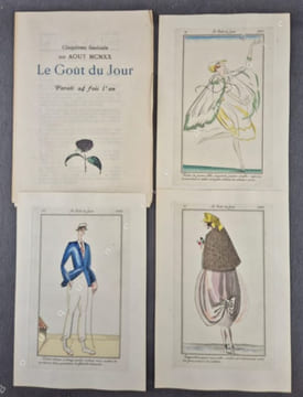 Le Goût du Jour. Première année. N°1 à 11 (Juin à novembre 1920) + Numéro spécimen. . Lune des plus belles revues de mode Art déco - Le Goût du Jour.