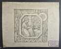 Ensemble de 26 dessins originaux Art déco, modèles déposés pour des sculptures, bas-reliefs ou ornementations.. Jules CLAMAGIRAND.
