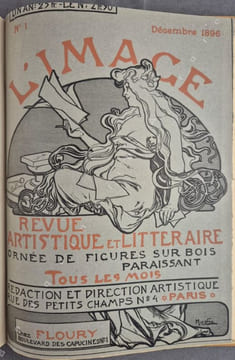 Limage 1896-1897, Revue artistique et littéraire ornée de figures sur bois. . MUCHA, TOULOUSE LAUTREC, LABOUREUR, DE FEURE
