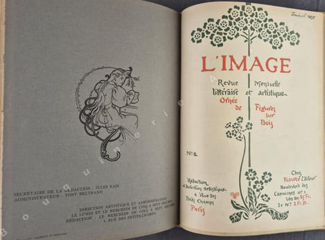 Limage 1896-1897, Revue artistique et littéraire ornée de figures sur bois. . MUCHA, TOULOUSE LAUTREC, LABOUREUR, DE FEURE