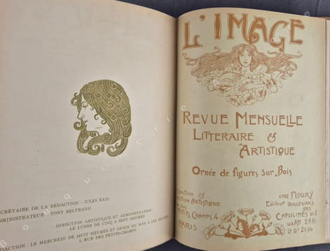 Limage 1896-1897, Revue artistique et littéraire ornée de figures sur bois. . MUCHA, TOULOUSE LAUTREC, LABOUREUR, DE FEURE
