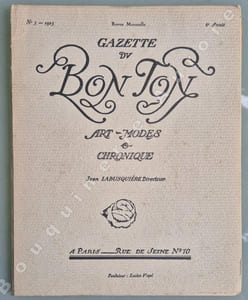 La Gazette du Bon Ton - Art - Modes & Chronique - Jean Labusquière, Directeur. N°5 - 1923 - 6e année. (ATTENTION : NUMERO COMPLET DU TEXTE MAIS SANS LES POCHOIRS HORS-TEXTE).