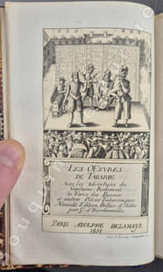 Les Oeuvres de Tabarin avec les Aventures du Capitaine Rodomont, La Farce des Bossus, et autres pièces tabariniques.