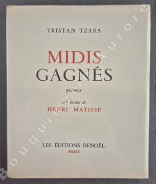 Midis gagnés - Poèmes.Huit dessins de Henri Matisse.Nouvelle édition. . [MATISSE (Henri)] - TZARA (Tristan).