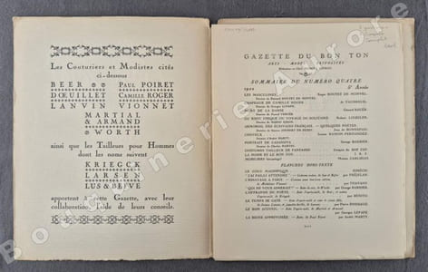 La Gazette du Bon Ton - Art - Modes & Frivolités - Lucien Vogel, Directeur. N°4 - 1922 - 5e année. (NUMERO COMPLET).
