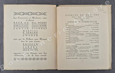 La Gazette du Bon Ton - Art - Modes & Frivolités - Lucien Vogel, Directeur. N°4 - 1922 - 5e année. (NUMERO COMPLET).