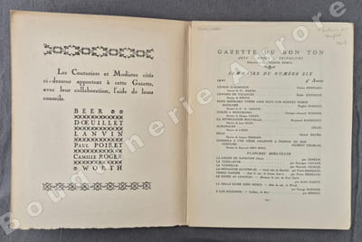 La Gazette du Bon Ton - Art - Modes & Frivolités - Lucien Vogel, Directeur. N°6 - 1921 - 4e année. (NUMERO COMPLET).