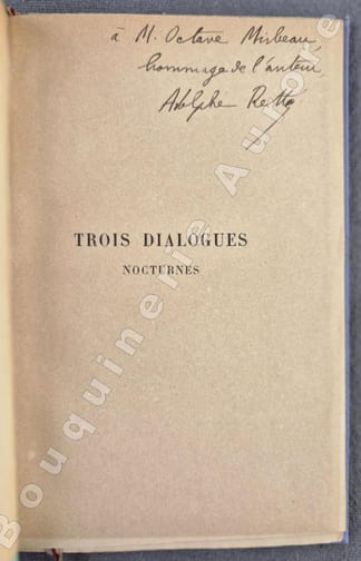 Trois dialogues nocturnes.