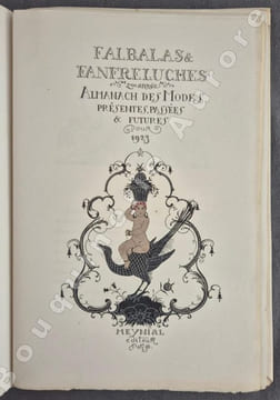Falbalas et Fanfreluches - 2eme année - Almanach des modes présentes, passées & futures pour 1923 - Modes - Aquarelles par G. Barbier.. [BARBIER ...