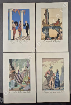 Falbalas et Fanfreluches - 2eme année - Almanach des modes présentes, passées & futures pour 1923 - Modes - Aquarelles par G. Barbier.. [BARBIER ...