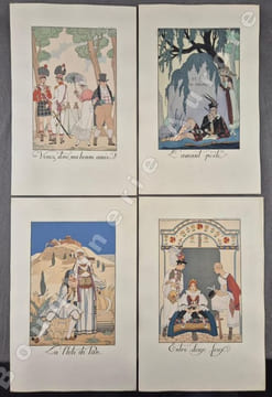 Falbalas et Fanfreluches - 2eme année - Almanach des modes présentes, passées & futures pour 1923 - Modes - Aquarelles par G. Barbier.. [BARBIER ...