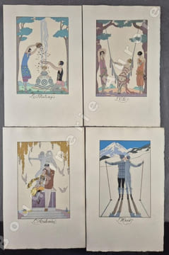 Falbalas et Fanfreluches 5ème année - Almanach des modes présentes, passées & futures pour 1926 Le Songe dÈve - Aquarelles par G. Barbier.. [BARBIER ...