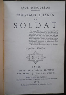 Nouveaux chants du soldat - suivi de Chants du soldat.. DEROULEDE (Paul Déroulède).