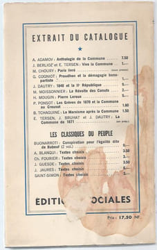 Le Comité Central Républicain des vingt arrondissements de Paris (septembre 1870 - mai 1871) d'après les papiers inédits de Constant Martin et les ...