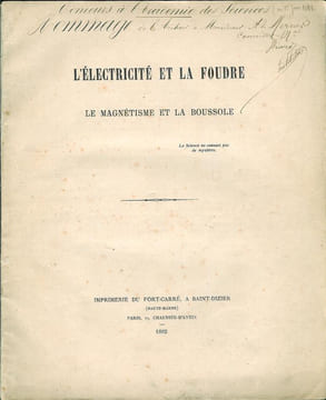 L'électricité et la foudre - Le magnétisme et la boussole.. [VIARD - Instituteur de Roches-sur-Marne].