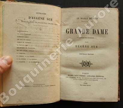 Le Diable Médecin : La grande dame - Henriette Dumesnil.. SUE (Eugène).