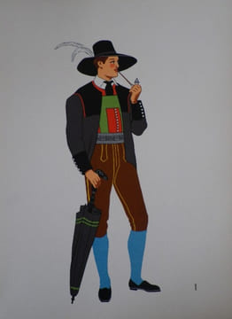 Costumes Nationaux. Autriche - Hongrie - Pologne - Tchécoslovaquie.. [LEPAGE-MEDVEY (E.)] - VARAGNAC (André).