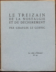 Le Treizain de la nostalgie et du déchirement.