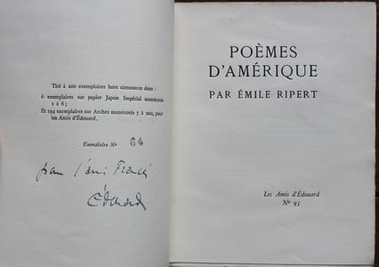 Poèmes d'Amérique.