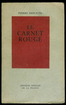 Le Carnet Rouge.. DESCAVES (Pierre).