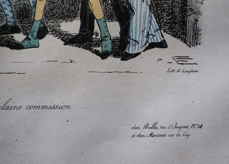Les Métamorphoses du Jour. Planche No. 10. " Une vilaine commission. ".. GRANDVILLE (Jean-Ignace-Isidore Gérard dit).