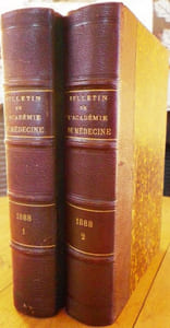 Bulletin de l'Académie de Médecine. Cinquante-deuxième année - 3ème série - Tomes XIX & XX - 1888. (Année complète).