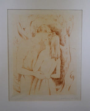 Jeunesse.  12 eaux-Fortes originales de Marianne Clouzot présentées par Gérard d'Houville.. [HOUVILLE (Gérard d')] - CLOUZOT (Marianne).