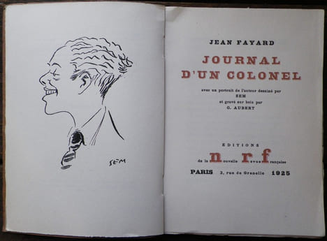 Journal d'un Colonel.. [SEM] - FAYARD (Jean).
