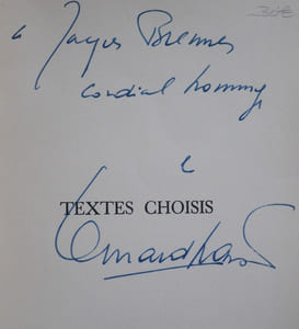 Textes choisis de Bernard Grasset classés et commentés par Henri Massis.