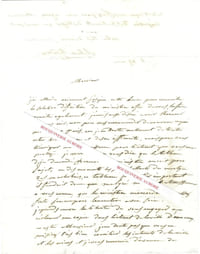 Lettre autographe signée de GIRODON, peintre français.