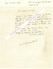 Lettre autographe signée d'André MARCHAND, peintre et illustrateur français.. André MARCHAND (1907-1997) - Peintre français de la nouvelle Ecole de ...