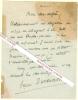 Lettre autographe signée d'Henri Duvernois, Scénariste, écrivain et dramaturge français.. Henri DUVERNOIS (Henri-Simon SCHWABACHER, dit) (1875-1937) - ...