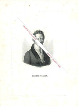 Lettre autographe signée de Louis Antoine de Marchangy, écrivain et avocat + portrait lithographique de l'auteur.. Louis Antoine de MARCHANGY ...