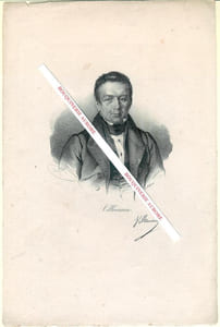 Lettre autographe signée de Abel-François VILLEMAIN, Homme politique, critique littéraire, Secrétaire Perpétuel de l'Académie Française.