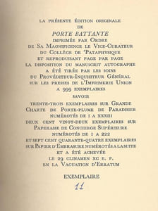 Porte Battante - Carnet de notes de Julien Torma exactement reproduit page par page d'après l'original.