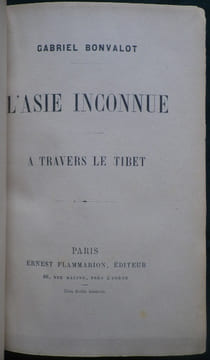 L'Asie inconnue, à travers le Tibet.. BONVALOT (Gabriel).