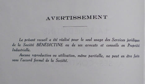 La Bénédictine face à ses contrefacteurs.. Bénédictine - Fécamp.