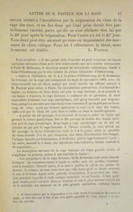 Annales de l'Institut Pasteur (Journal de Microbiologie) - Tome Premier - 1887. Publiées sous le patronage de M. Pasteur.