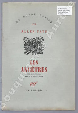 Les Ancêtres (The fathers). Traduit de l'américain par Marie Canavaggia.. TATE (Allen).