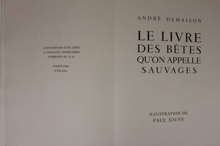 Le Livre des bêtes qu’on appelle sauvages. Illustration de Paul Jouve.