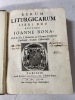 Rerum Liturgicarum Libri Duo. Bona, Joanne (Giovanni Bona)