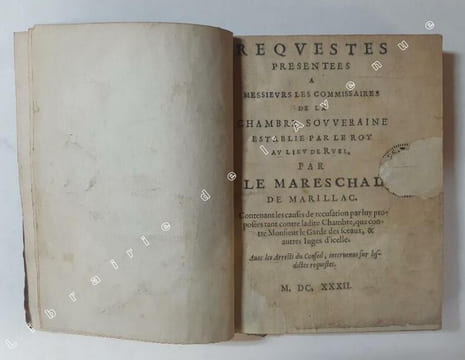 [Factum. Marillac, Louis de (Maréchal de France). 1632] [6 fascicules en 1 volume]. [Factum. Marillac, Louis de (Maréchal de France). 1632]